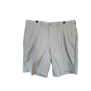 Mens Lands End Traditional Fit Khaki Chino Shorts 42